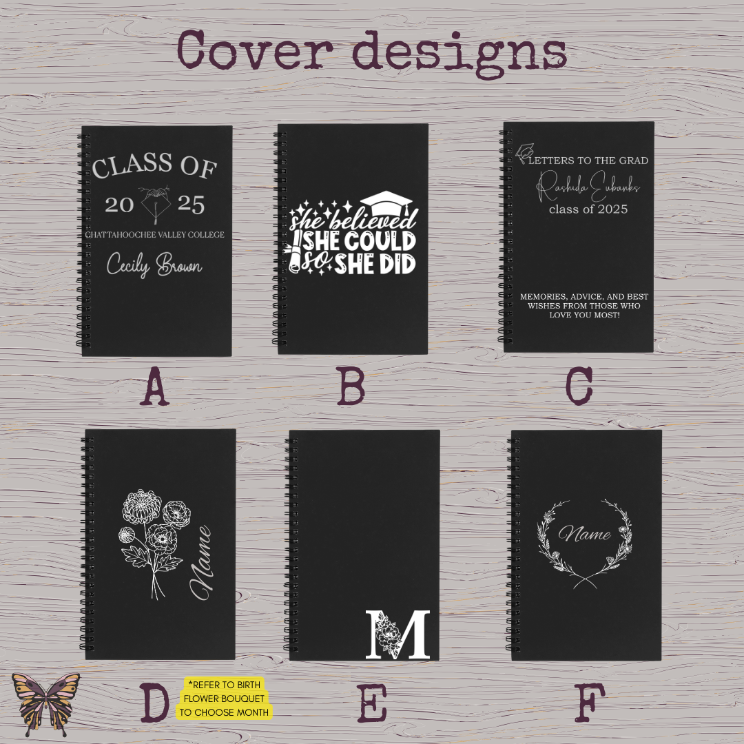 Personalized Spiral-Bound Journal – Custom Engraved Hard Cover | Gifts for Grads, Clients, and Writers