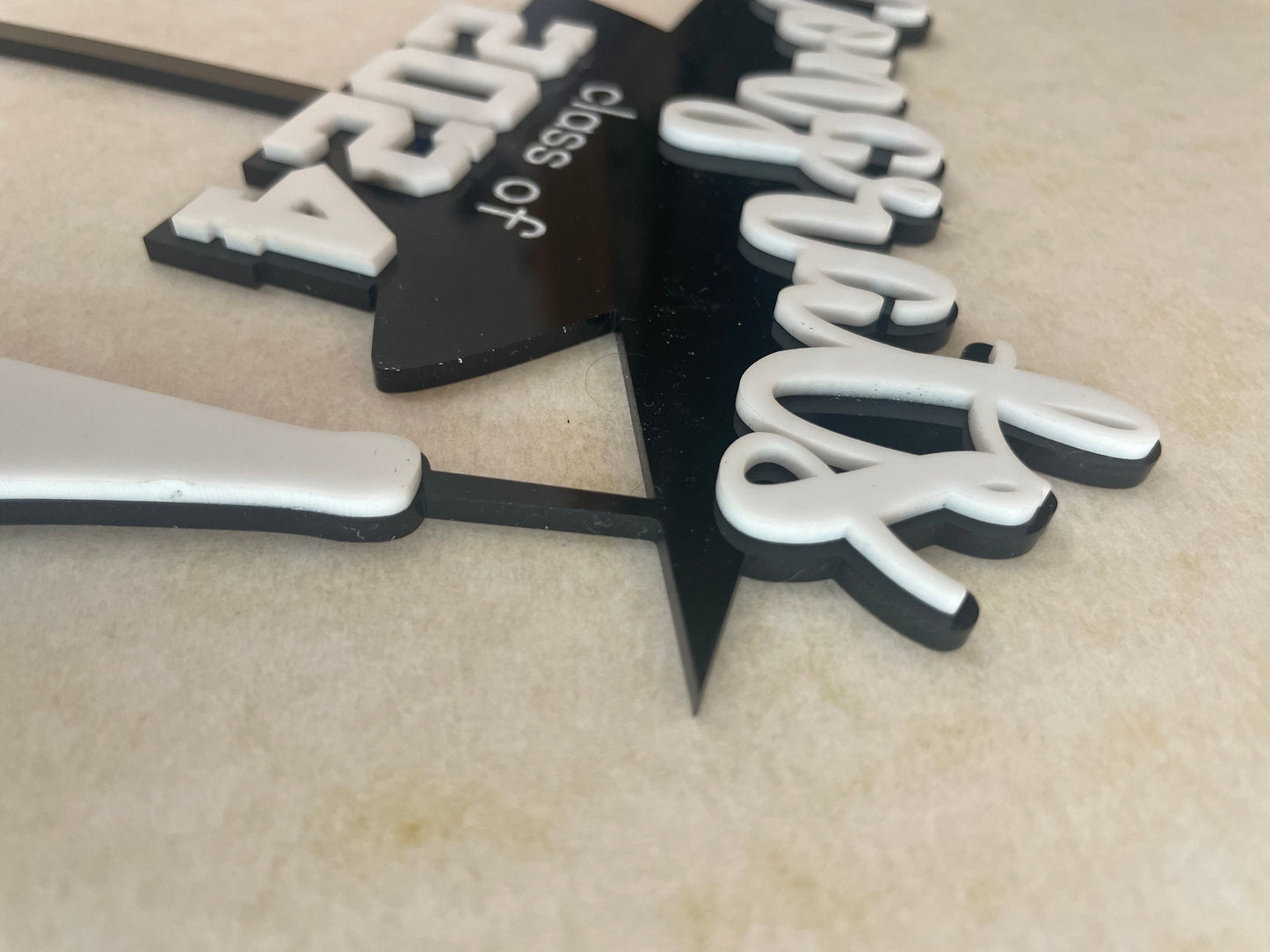 Congrats Grad Cake Topper – Modern Acrylic Graduation Decoration