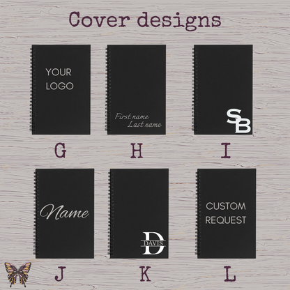 Personalized Spiral-Bound Journal – Custom Engraved Hard Cover | Gifts for Grads, Clients, and Writers