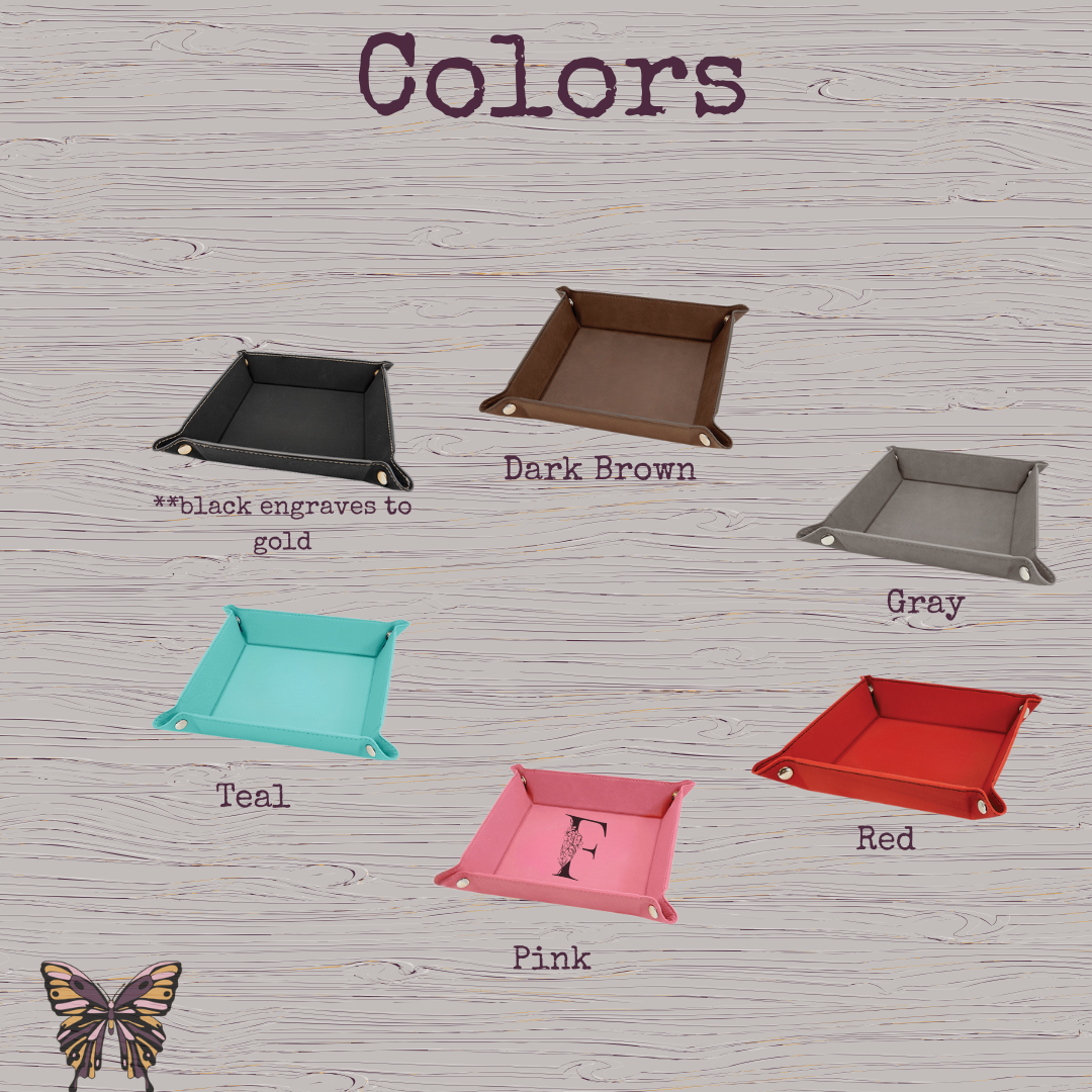 Leatherette Valet Catch All Tray