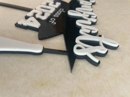 Congrats Grad Cake Topper – Modern Acrylic Graduation Decoration