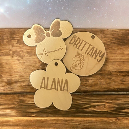 Etiqueta para mochila, etiqueta para bolso de libros, etiqueta personalizada para bolso escolar, etiqueta para bolso de niños, etiqueta de madera personalizada, regalos para nietos, artículos imprescindibles para el aula