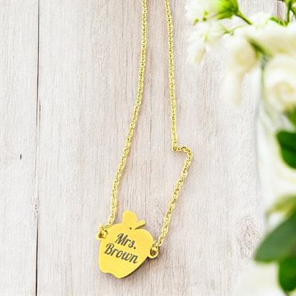 Personalized Apple Necklace – Teach. Love. Inspire. 🍎