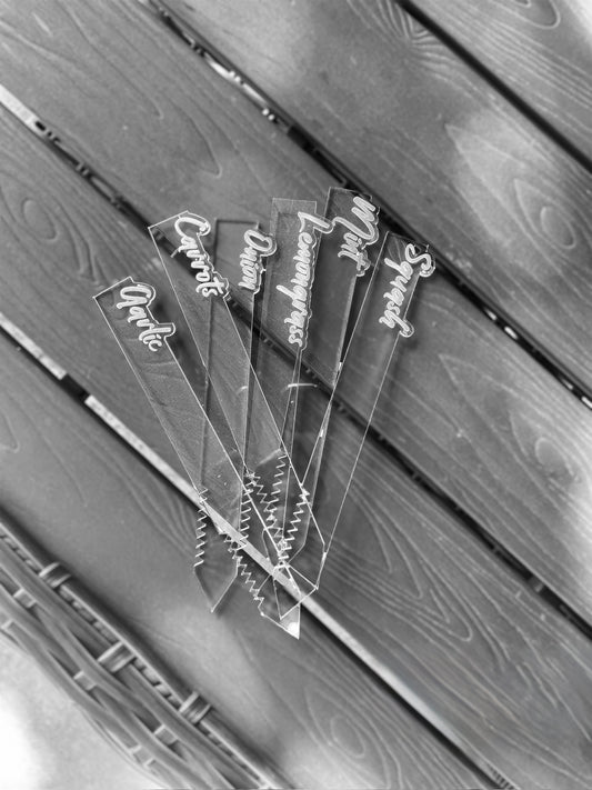 Personalized Acrylic Garden Stakes – Custom Plant Markers | Garden Gift for Plant Lovers