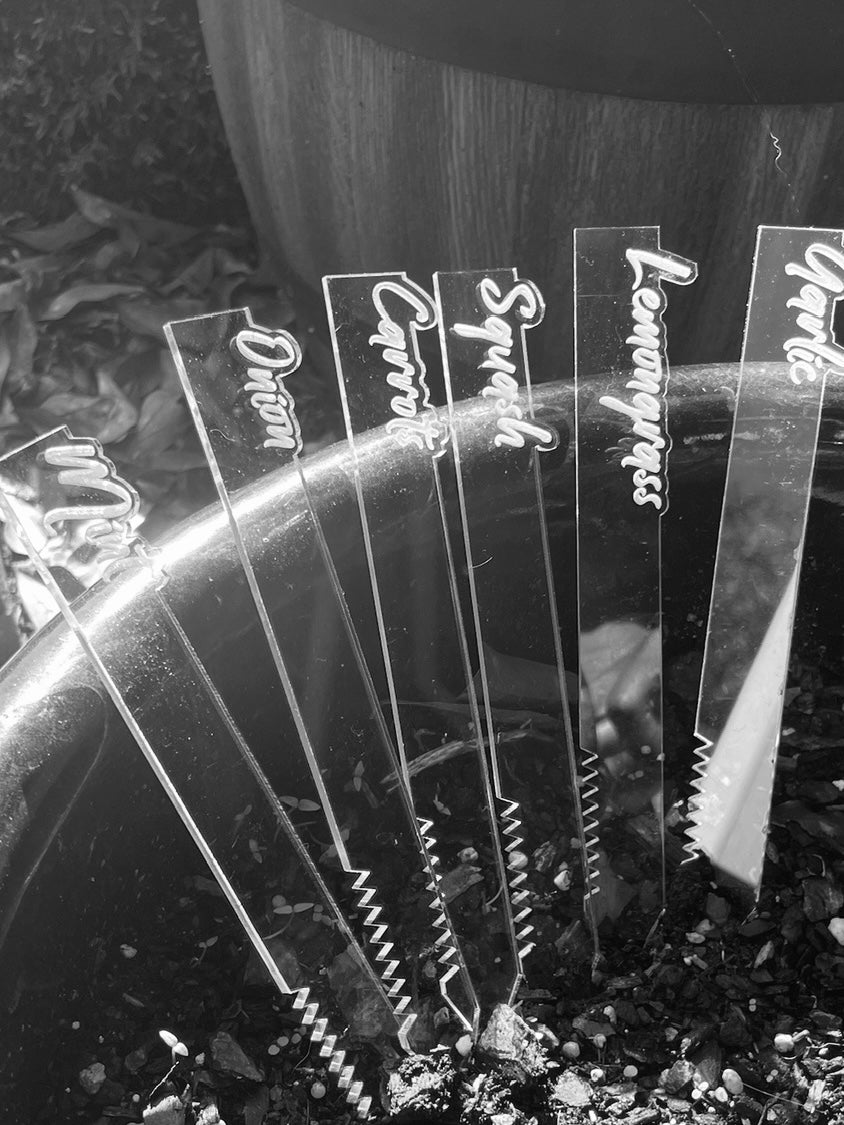 Personalized Acrylic Garden Stakes – Custom Plant Markers | Garden Gift for Plant Lovers
