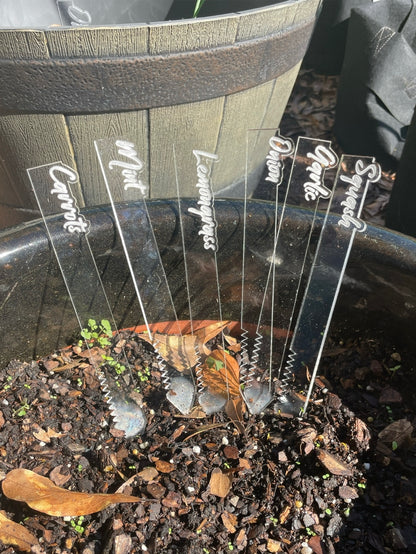 Personalized Acrylic Garden Stakes – Custom Plant Markers | Garden Gift for Plant Lovers