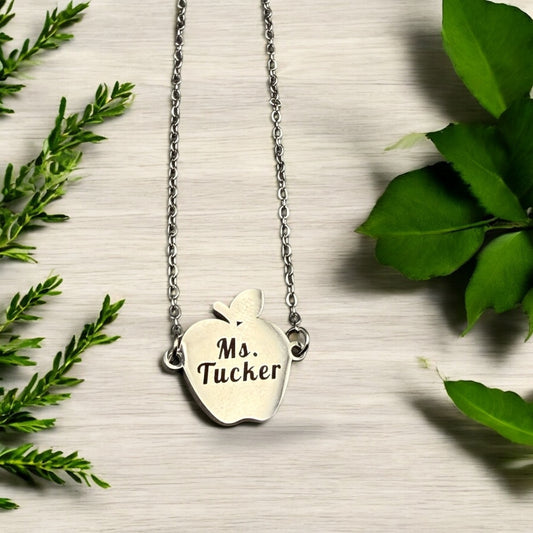 Personalized Apple Necklace – Teach. Love. Inspire. 🍎
