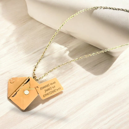 Love Letter Envelop Necklace With Custom Message