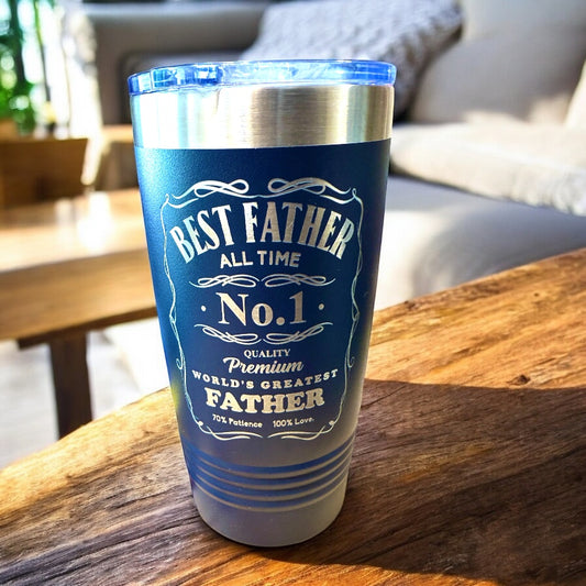 Regalo para papá Así es como se ve un papá increíble, taza de café grabada de 20 oz, regalos de cumpleaños increíbles para el Día del Padre para él