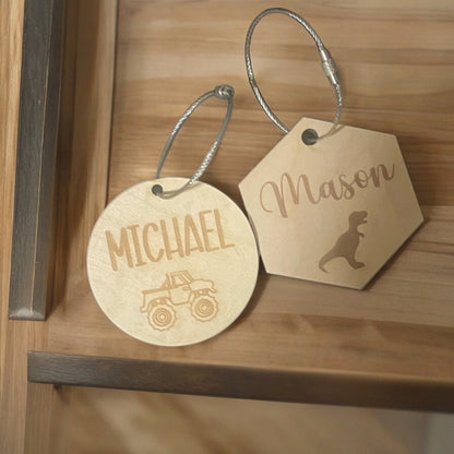 Etiqueta para mochila, etiqueta para bolso de libros, etiqueta personalizada para bolso escolar, etiqueta para bolso de niños, etiqueta de madera personalizada, regalos para nietos, artículos imprescindibles para el aula